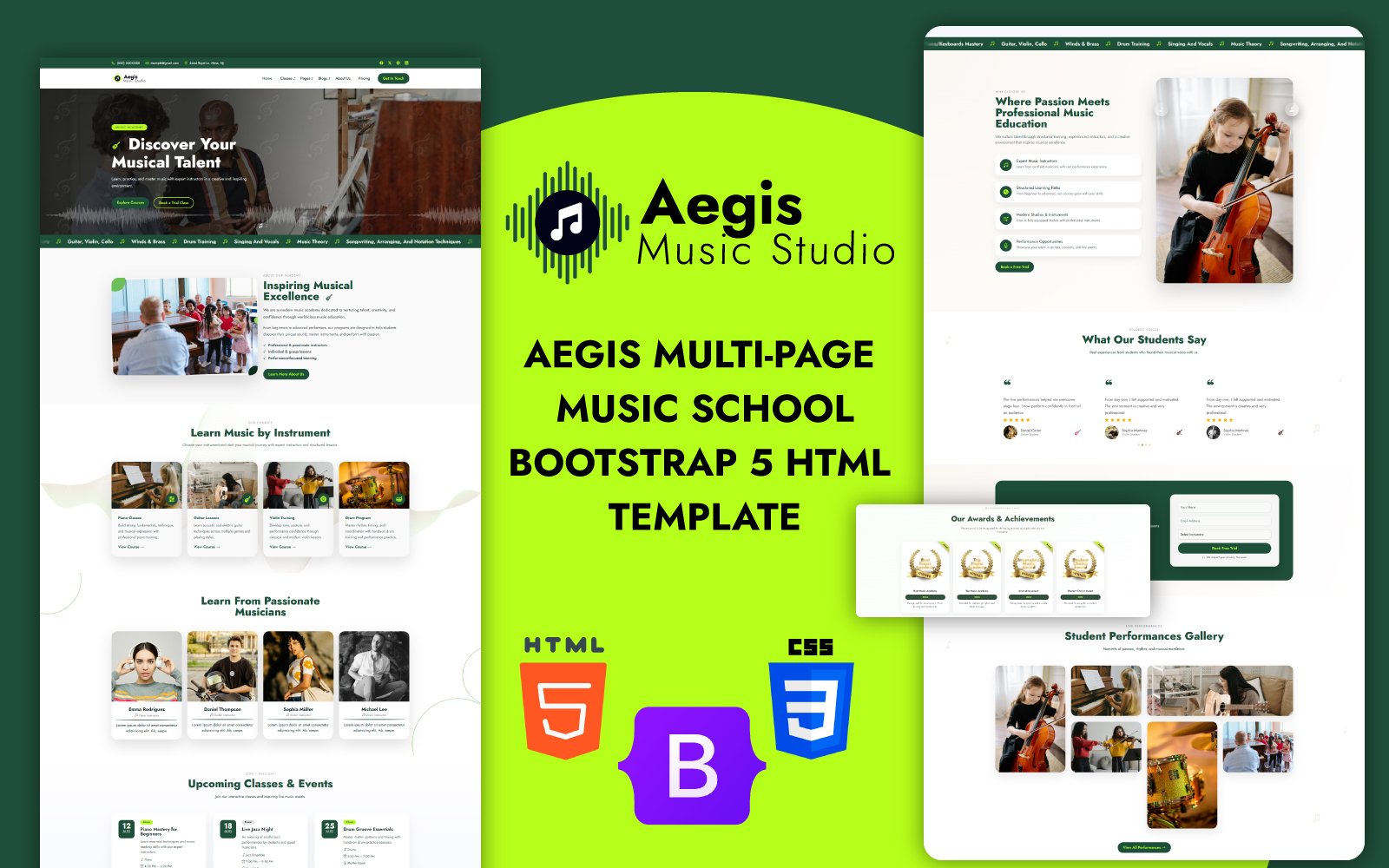Aegis - Music Academy HTML Template