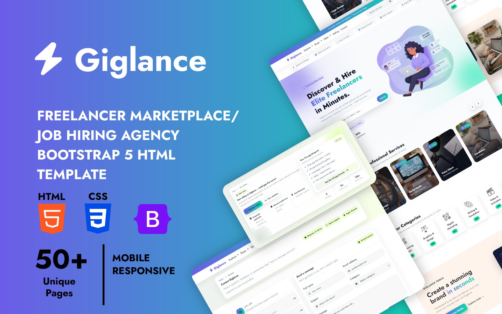 Giglance - Hiring Job board Freelancer Marketplace